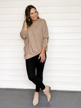 Load image into Gallery viewer, Taryn Relaxed Lightweight Mocha Sweater