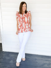 Load image into Gallery viewer, Mira Watercolor Flutter Sleeve Top | Sisterhood Style Boutique