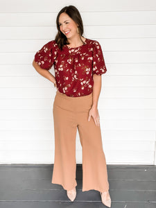 Rosemary Puff Sleeve Floral Top | Sisterhood Style Boutique