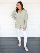 Load image into Gallery viewer, Bailey Gauze Button Down Shirt | Sisterhood Style Boutique