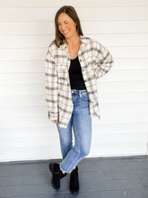 Load image into Gallery viewer, Montana Cream Plaid Flannel Shirt | Sisterhood Style Boutique