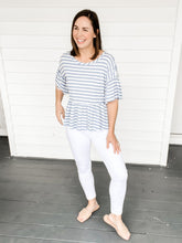 Load image into Gallery viewer, Carly Blue Waffle Knit Top | Sisterhood Style Boutique