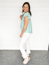 Load image into Gallery viewer, Azura Turquoise Embroidered Top | Sisterhood Style Boutique