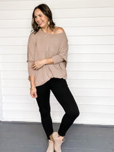 Load image into Gallery viewer, Taryn Relaxed Lightweight Mocha Sweater