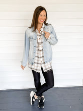 Load image into Gallery viewer, Montana Cream Plaid Flannel Shirt | Sisterhood Style Boutique