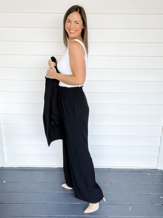 Tiffany Wide Leg Black Trousers | Sisterhood Style Boutique