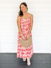 Load image into Gallery viewer, Margarita Red Floral Print Maxi Dress | Sisterhood Style Boutique