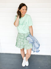 Load image into Gallery viewer, Brynn Green Floral Print Skirt | Sisterhood Style Boutique