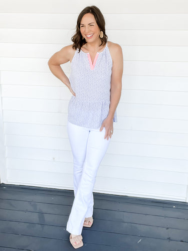 Maya Embroidered Floral Sleeveless Top | Sisterhood Style Boutique