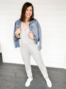Greyson Heather Grey Knit Jumpsuit | Sisterhood Style Boutique