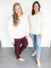 Load image into Gallery viewer, Ellison Cozy Chunky Cream Sweater | Sisterhood Style Boutique
